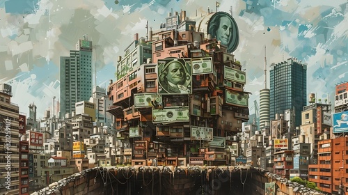 Towering Contradictions A Visually Striking Depiction of Uneven Urban Prosperity