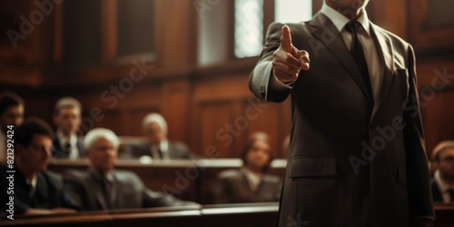 A confident lawyer extends a handshake in the courtroom symbolizing trust, professionalism, and legal proceedings