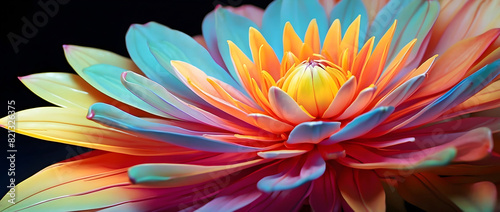 An abstract glowing hybrid flower.