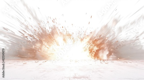 The image shows a bright, glowing explosion with a shockwave expanding outwards.