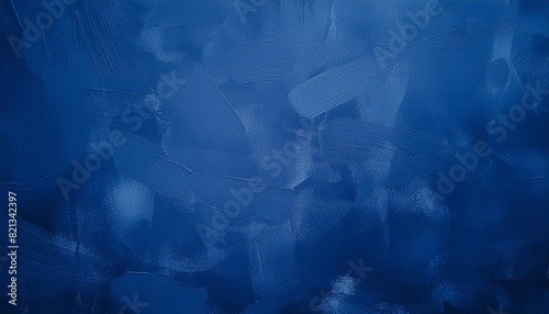 Closeup shot of brushstrokes in dark blue acrylic paint, suitable for backgrounds