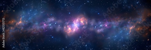 The sky resembles a galaxy with a myriad of purple, violet, and electric blue stars. 