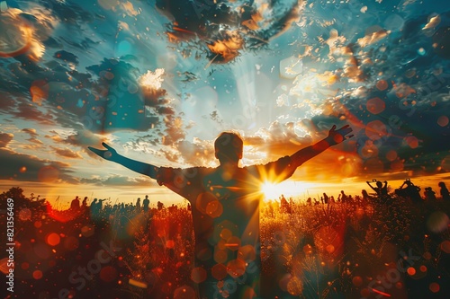 Global Awakening symbolizes the universal experience of witnessing the sunrise, a shared moment that transcends geographical boundaries, uniting people around the world