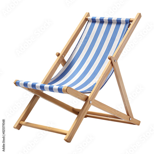 beach chairs with umbrella in realistic 3d render with transparent background