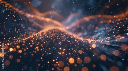 Millions of tiny particles collide and ricochet their paths creating a mesmerizing pattern of motion.