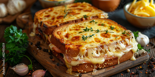 Croque monsieur on the table