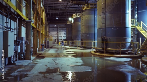 Specialized water tanks used for cooling and storing nuclear fuel rods during shutdowns.