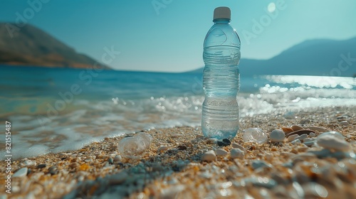 Plastic Bottle on Sandy Beach
