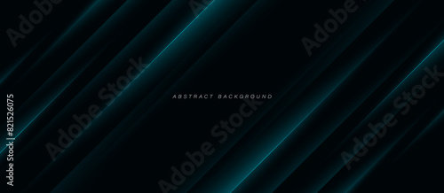 Elegant dark blue abstract background with shiny lines. Glowing diagonal lines design. Modern texture. Futuristic technology concept. Suit for website, brochure, corporate, presentation, banner, flyer