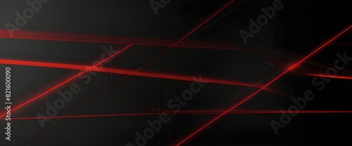Dark grey black abstract background with red glowing lines design for social media post, business, advertising event. Modern technology innovation concept background