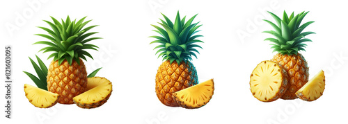 set of pineapple