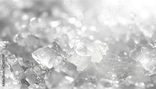 White crystals background. Created with Ai