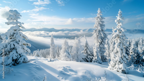 a majestic snowy landscape