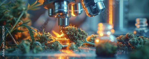 5 Microscope focused on a cannabis trichome Scientific research and cannabinoids