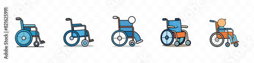 Disabled Handicap icon. Wheel chair icon. Outline wheel chair icon vector. Wheelchair icon set. Faithfully Designed Wheelchair Icon, wheel chair icon. medical care 