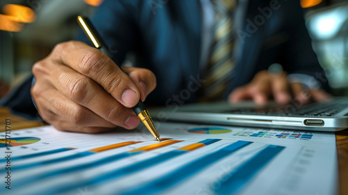 A business analyst reviews financial statements for auditing internal control systems, ensuring accuracy and compliance. This essential task upholds strong accounting and financial practices.