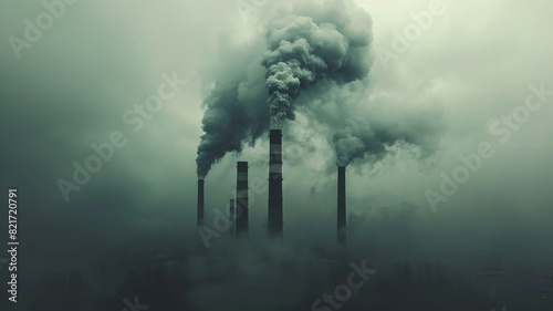 The factory is polluting the environment.