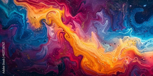 Colorful Liquid with Undulations and Swirls.