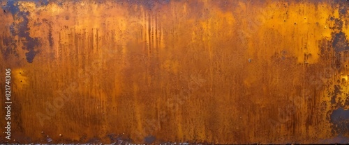 Rust patterns on the steel plate until the paint peels off showing how old it is.