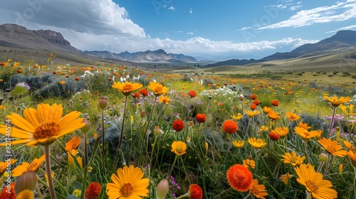 Vibrant Desert Bloom A Resilient Landscape Showcasing Nature s Enduring Beauty
