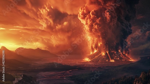 Image of a supervolcano eruption.