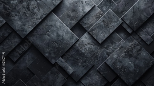 Black metal tiles.