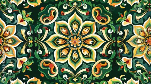 Sloping Seamless Colorful Kaleidoscopic Ornament