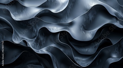 Blue and gray waves of liquid metal undulate across the screen in mesmerizing patterns.