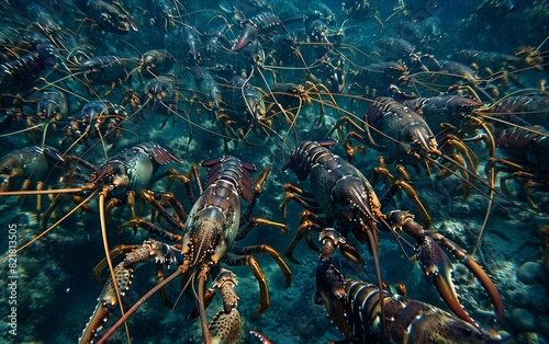 Large Group Migration of Lobsters