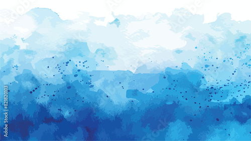 Watercolor background blue ultramarine ombre hand pai