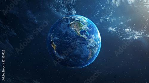 Image of Planet Earth taken from a satellite, focusing on Oceania, Australia and New Zealand, Melanesia, Polynesia and Micronesia - 3D illustration.