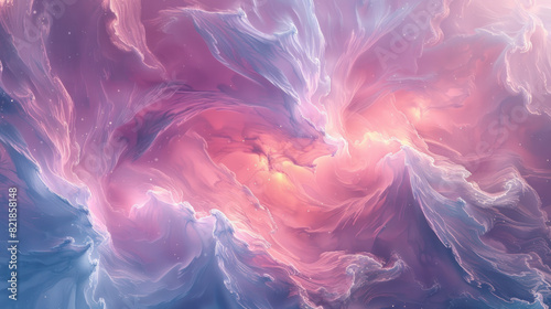 Generate an abstract background with a dreamy and ethereal feel, using pastel colors and soft textures