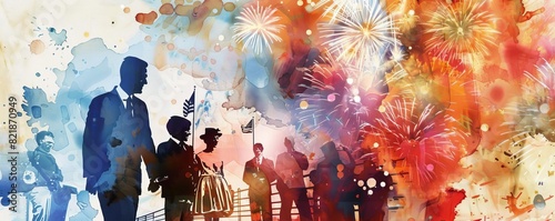 Photo Collage Create a visually appealing collage featuring photos of your familys Independence Day celebrations over the years, including BBQs, fireworks, parades, and other festivities