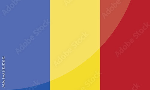 Chad National Flag for background, backdrop. Vector illustration