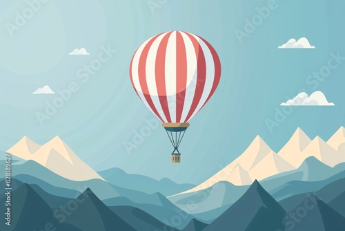 a hot air balloon in the air