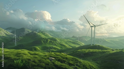 fields having wind energy machines