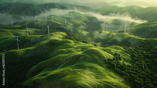 fields having wind energy machines