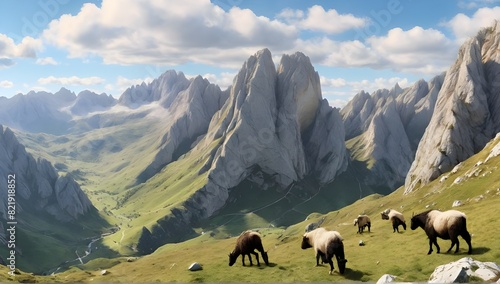 Wildlife Among Giants: Explore Naranjo de Bulnes, Where Mountain Goats Roam Freely Amongst the Asturian Mountains, Adding to the Scenic Beauty of Spain's Picos de ... See More