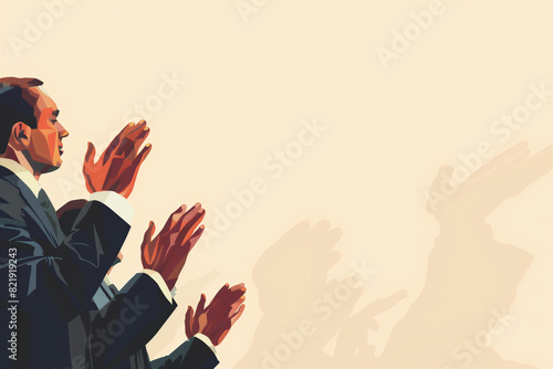 silhouette of a persons clapping hands