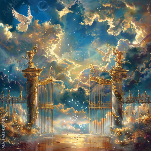 gates of heaven welcoming you home beautiful