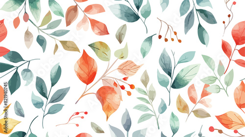 Seamless wallpaper floral background leaf pattern tex