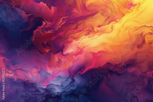 Vibrant abstract painting of a colorful cloud. Perfect for artistic projects