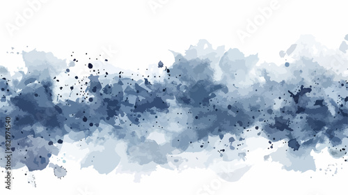 Watercolor blue and gray background. Abstract splash.