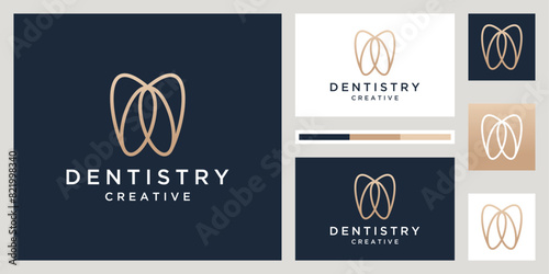 Dental inspiration vector logo design minimalist 