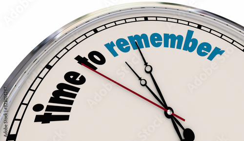 Time to Remember Clock Recall Reminder Important Event Schedule Appointment 3d Illustration