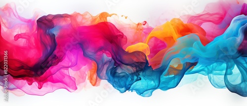 abstract colourful ink and water wash background