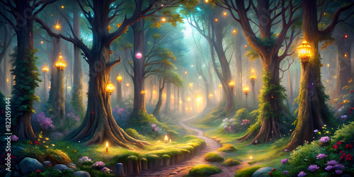Enchanted forest background