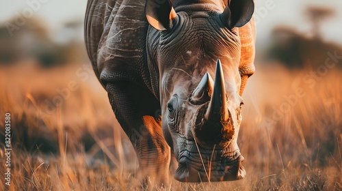 Rhinoceros on the grassland