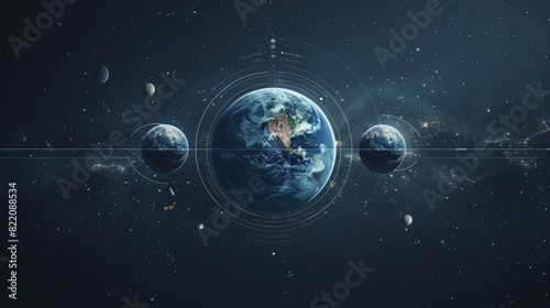 A conceptual image representing the Earth's poles, with two globe icons at the top and bottom of a world map, illustrating the planet's axial tilt and the locations of the