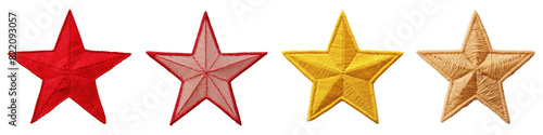 Star embroidering png on transparent background